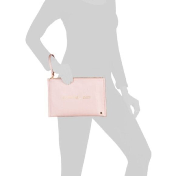 💕MADISON WEST💕 Rose All Day Pink Shimmer Clutch - Picture 2 of 8